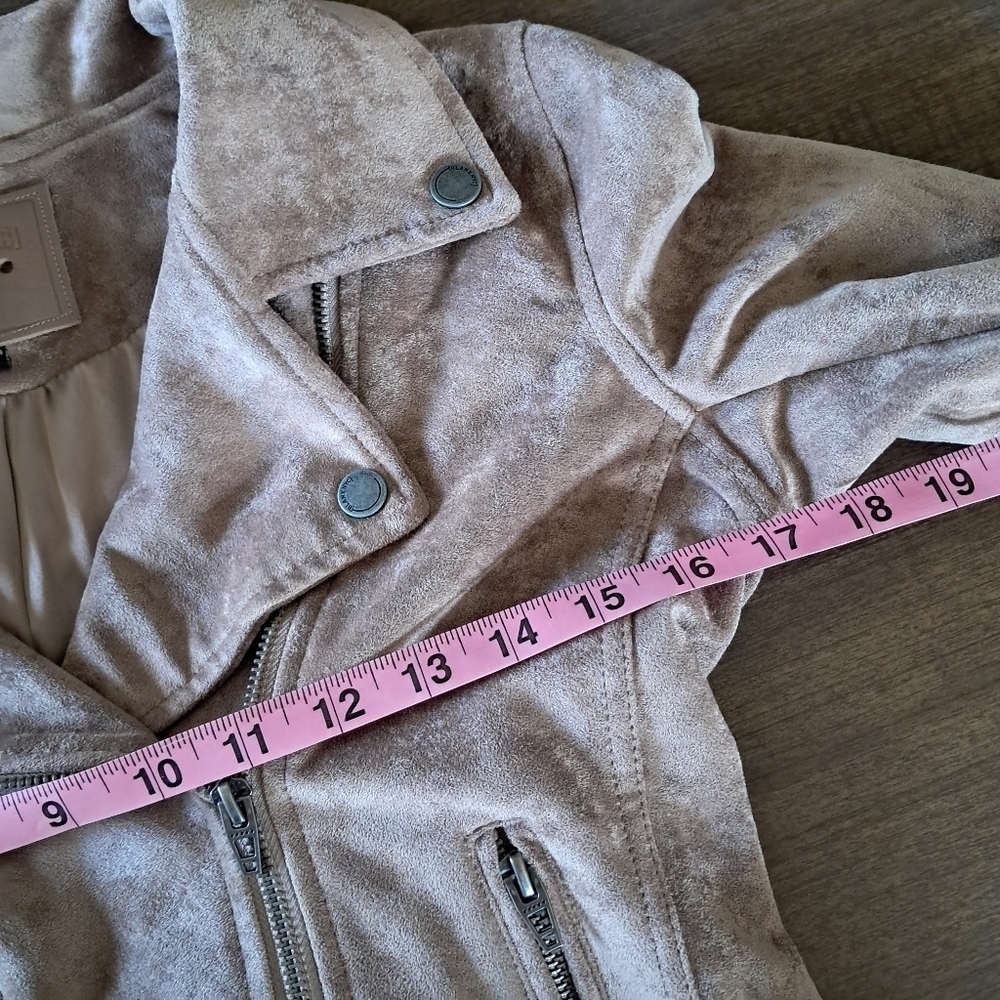 Blank NYC Brown/Tan Suede Moto Jacket Size XS - Picture 8 of 9